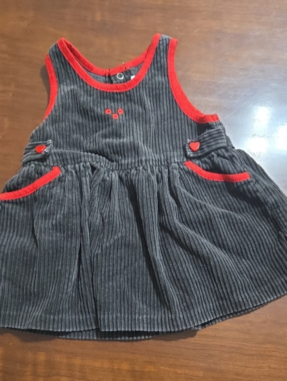 Vintage Gymboree Rainbow Tag Corduroy Brown Dress Xsmsll